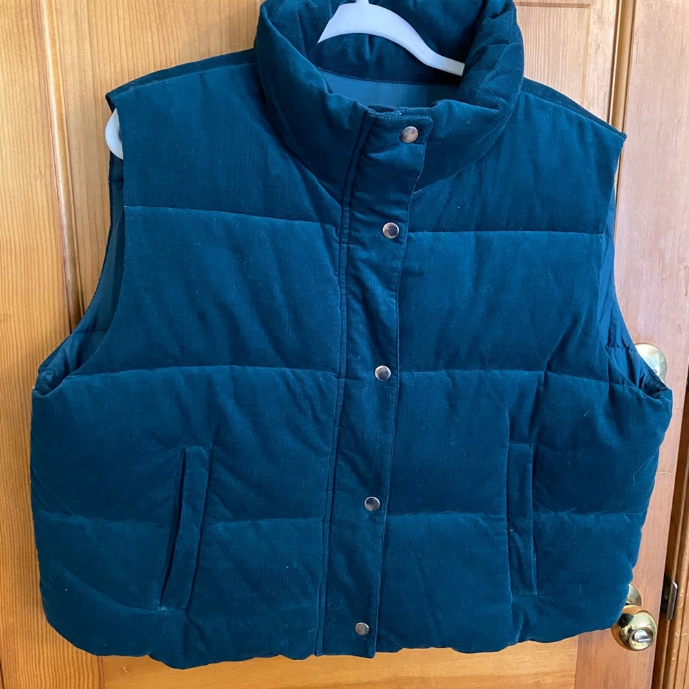 LOFT Dark Teal Puffer Vest